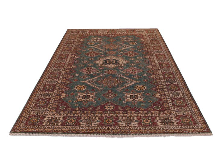 Detail image of 6' 8 x 9' 11 Hand Knotted Kazak Rug