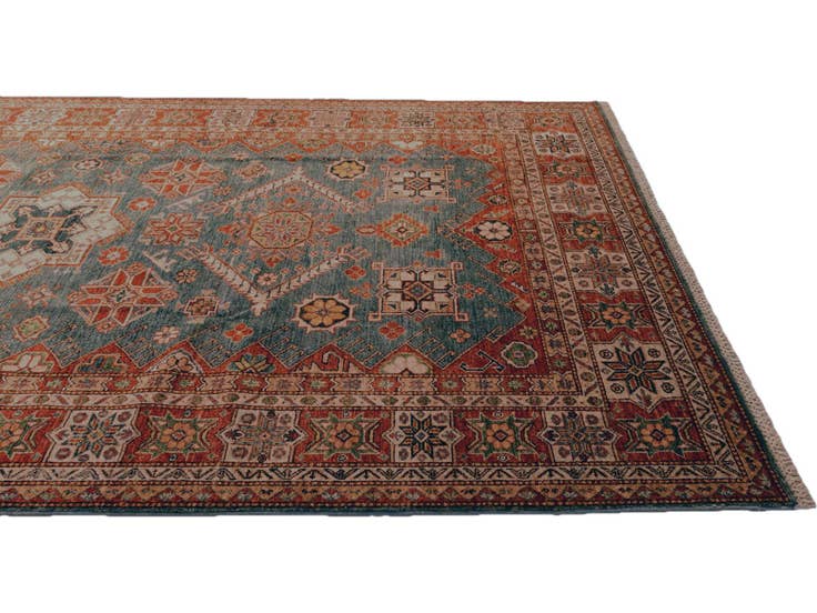 Detail image of 6' 8 x 9' 11 Hand Knotted Kazak Rug