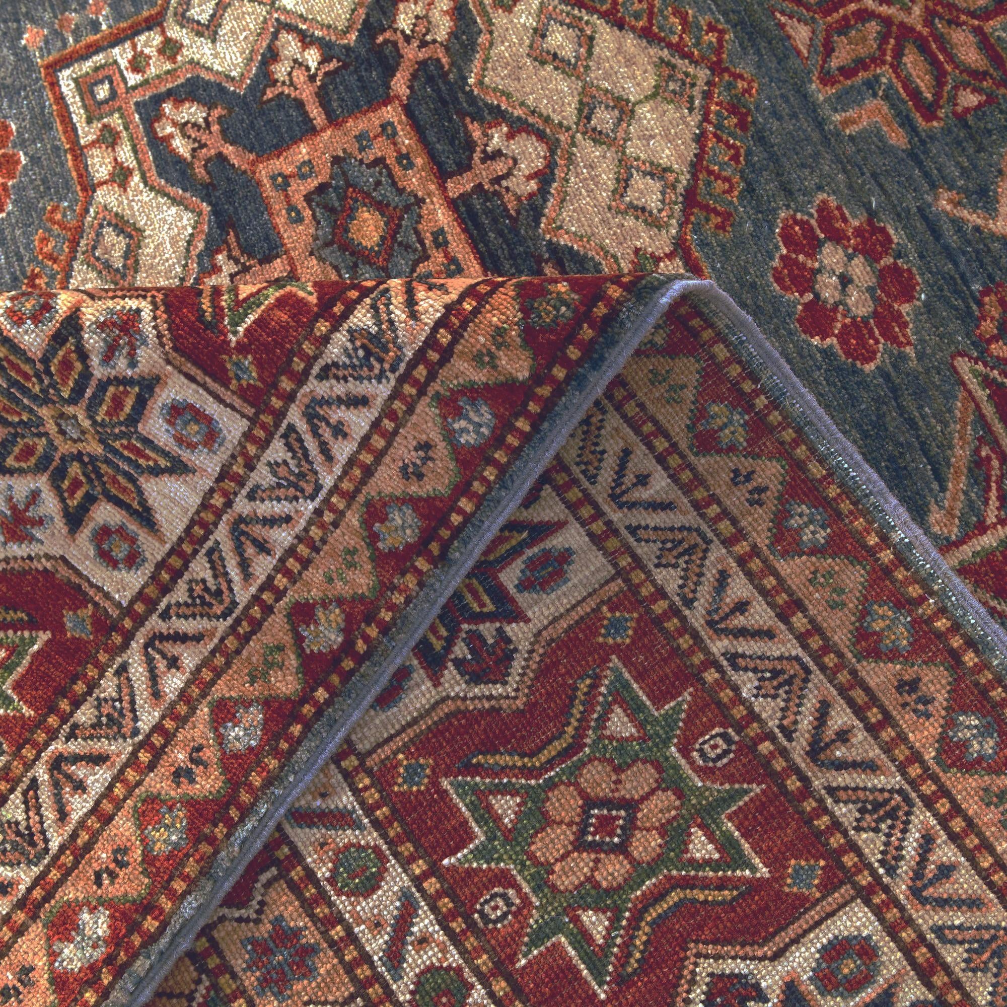 6' 8 x 9' 11 Hand Knotted Kazak Rug