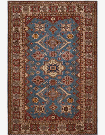 6' 8 x 9' 11 Hand Knotted Kazak Rug