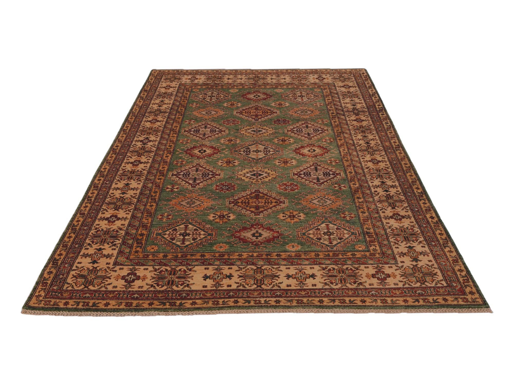 6' 5 x 10' 6 Hand Knotted Kazak Rug