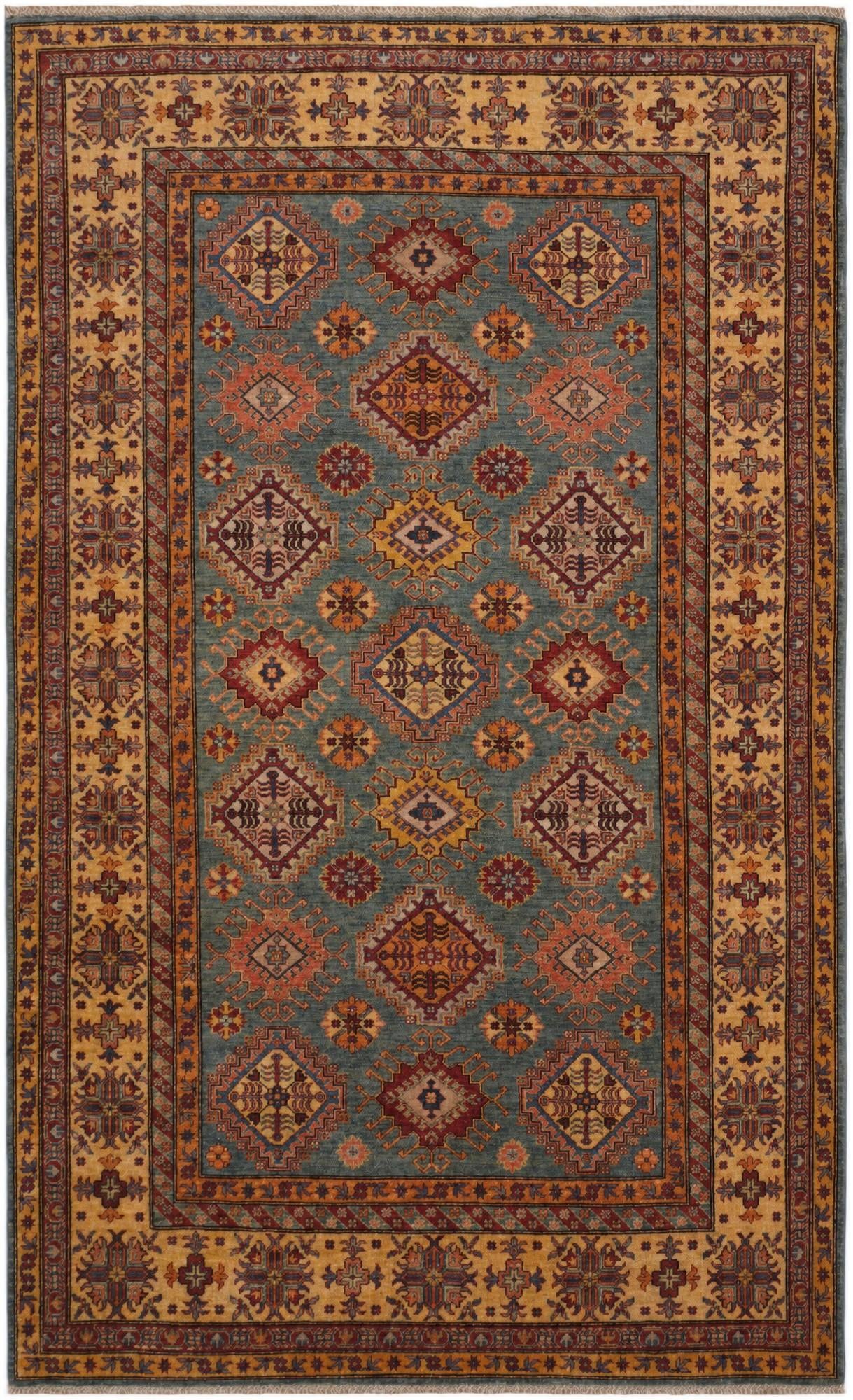 6' 5 x 10' 6 Hand Knotted Kazak Rug
