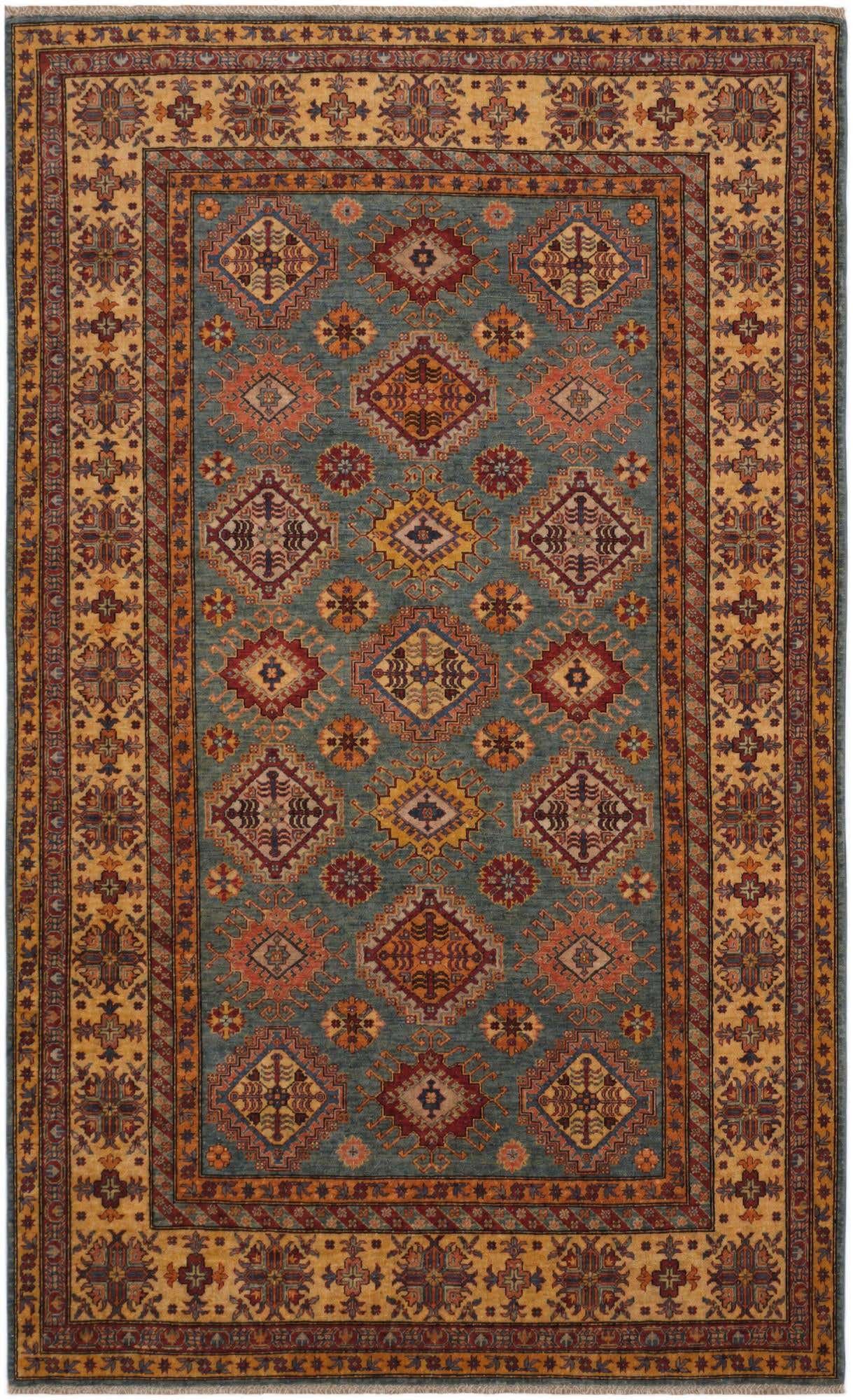 6' 5 x 10' 6 Hand Knotted Kazak Rug
