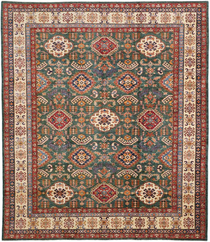 8' 5 x 9' 9 Hand Knotted Kazak Rug
