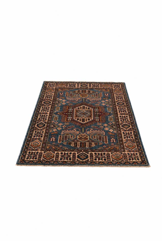Detail image of 2' 9 x 3' 10 Hand Knotted Kazak Rug