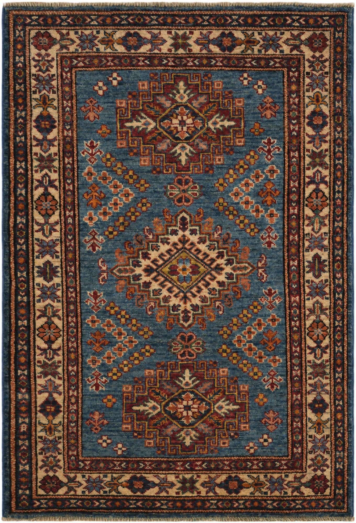 2' 10 x 4' 1 Hand Knotted Kazak Rug