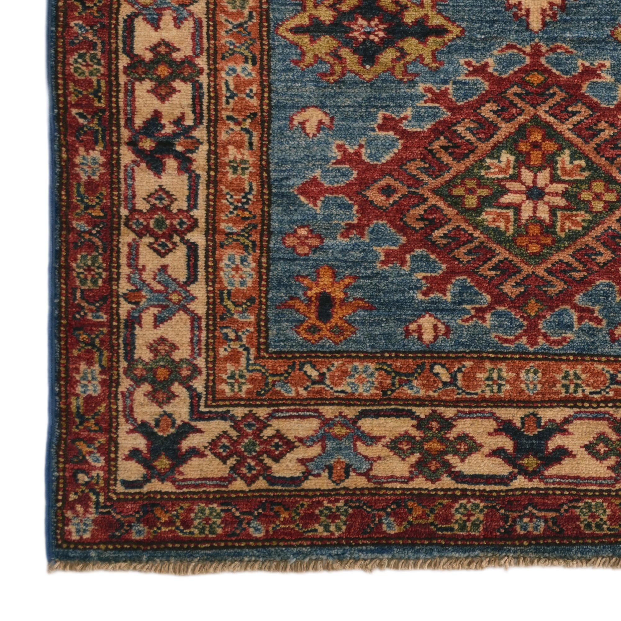 2' 10 x 4' Hand Knotted Kazak Rug