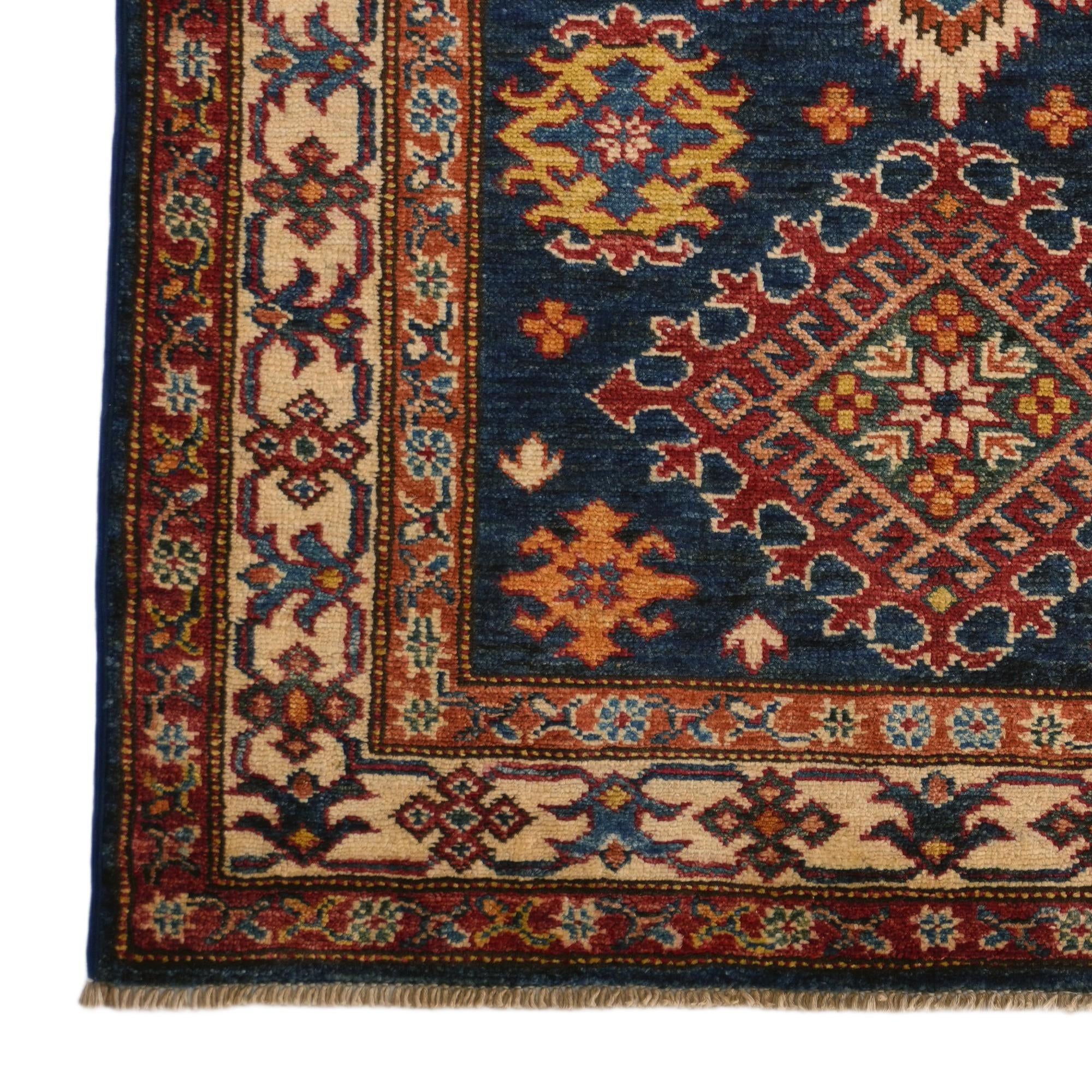 3' x 4' 1 Hand Knotted Kazak Rug