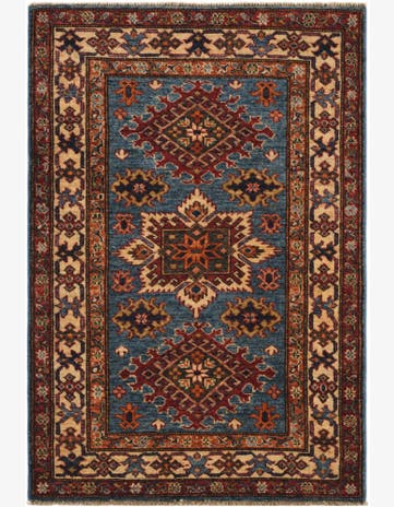 2' 9 x 3' 11 Hand Knotted Kazak Rug