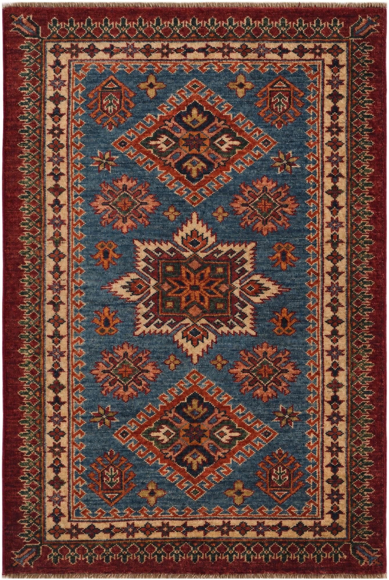 2' 10 x 4' 3 Hand Knotted Kazak Rug
