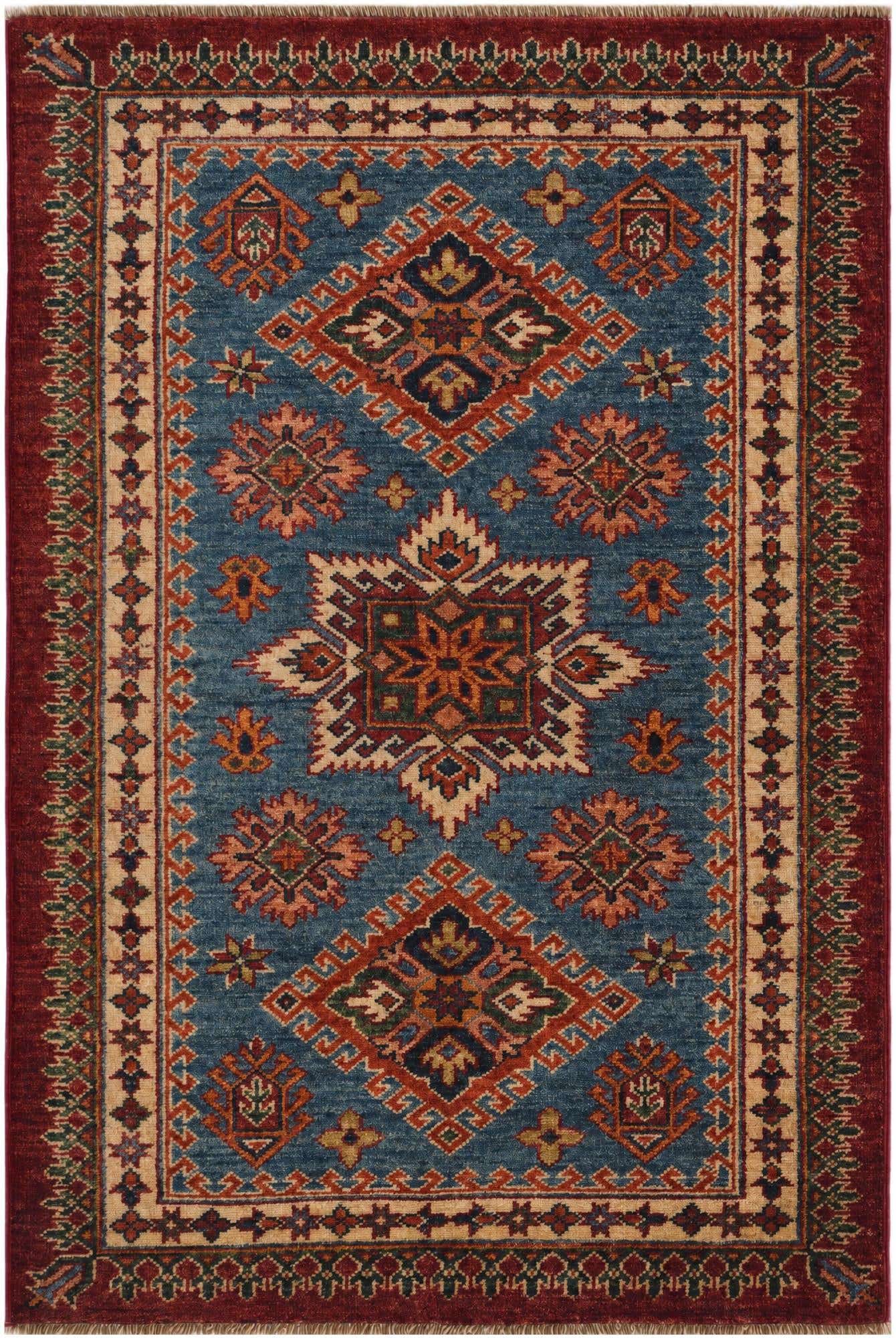 2' 10 x 4' 3 Hand Knotted Kazak Rug