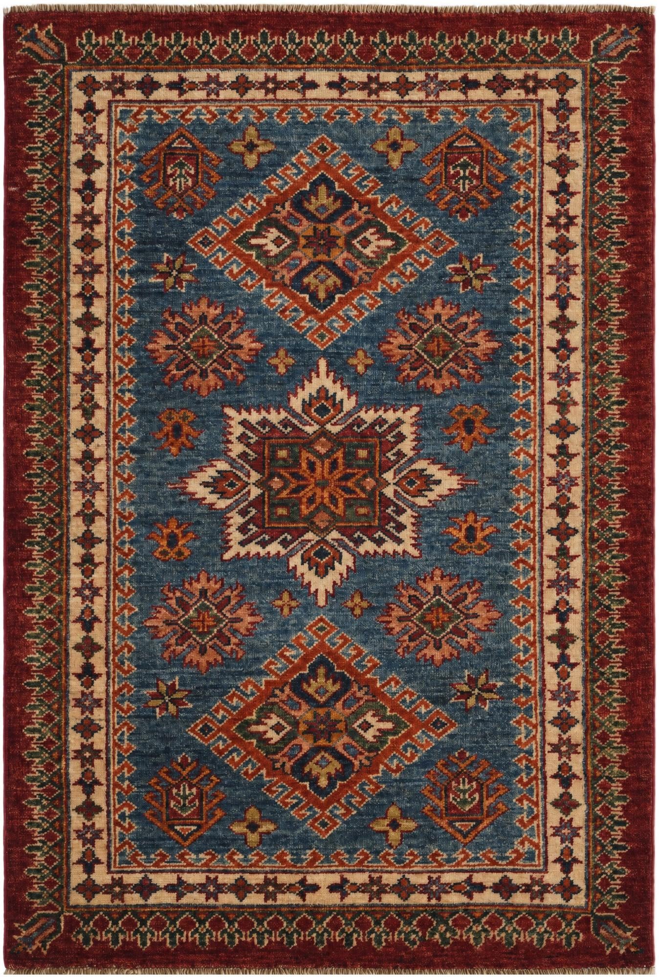 2' 10 x 4' 3 Hand Knotted Kazak Rug
