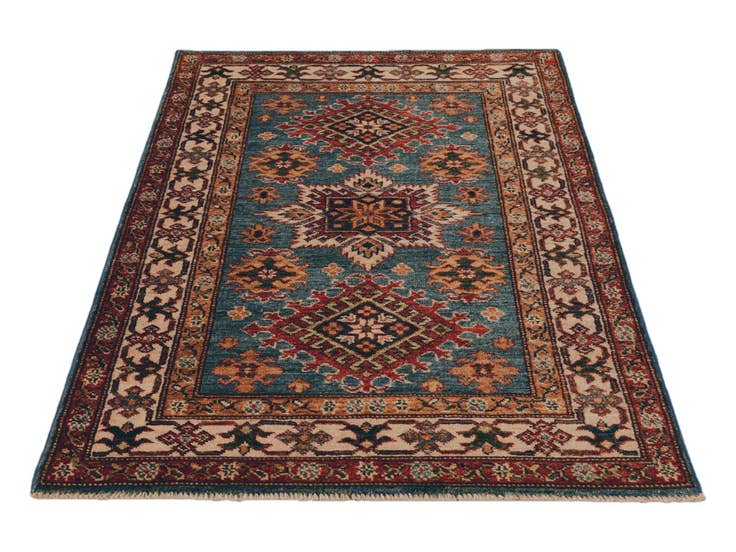 Detail image of 2' 10 x 4' 5 Hand Knotted Kazak Rug