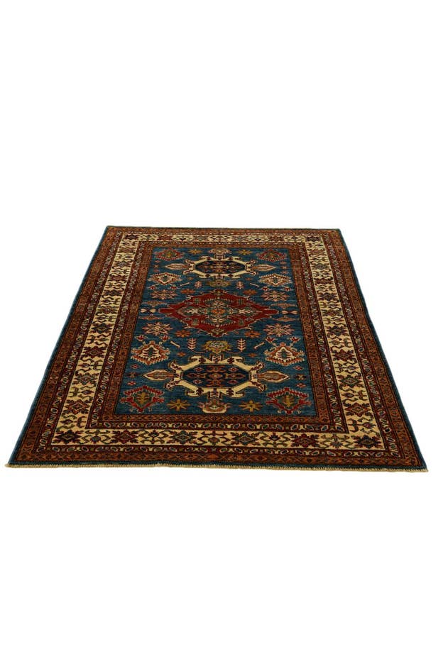 Detail image of 4' 1 x 5' 10 Hand Knotted Kazak Rug