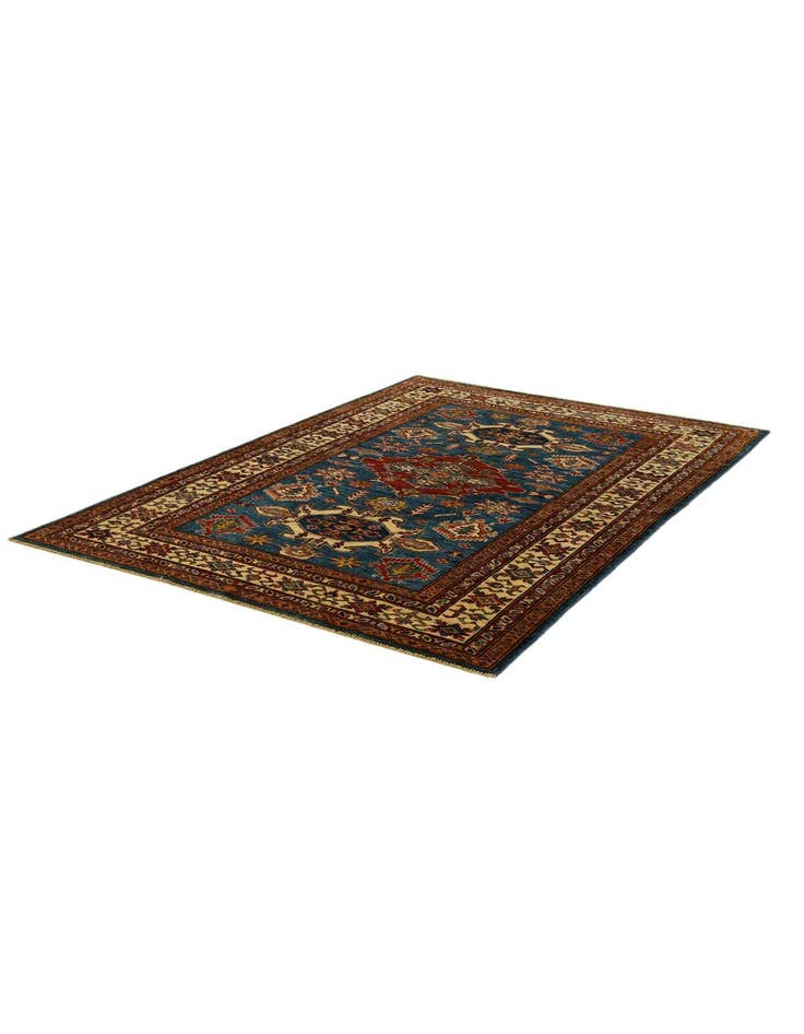 Detail image of 4' 1 x 5' 10 Hand Knotted Kazak Rug