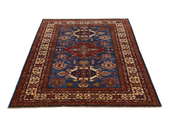 4' 1 x 5' 10 Hand Knotted Kazak Rug