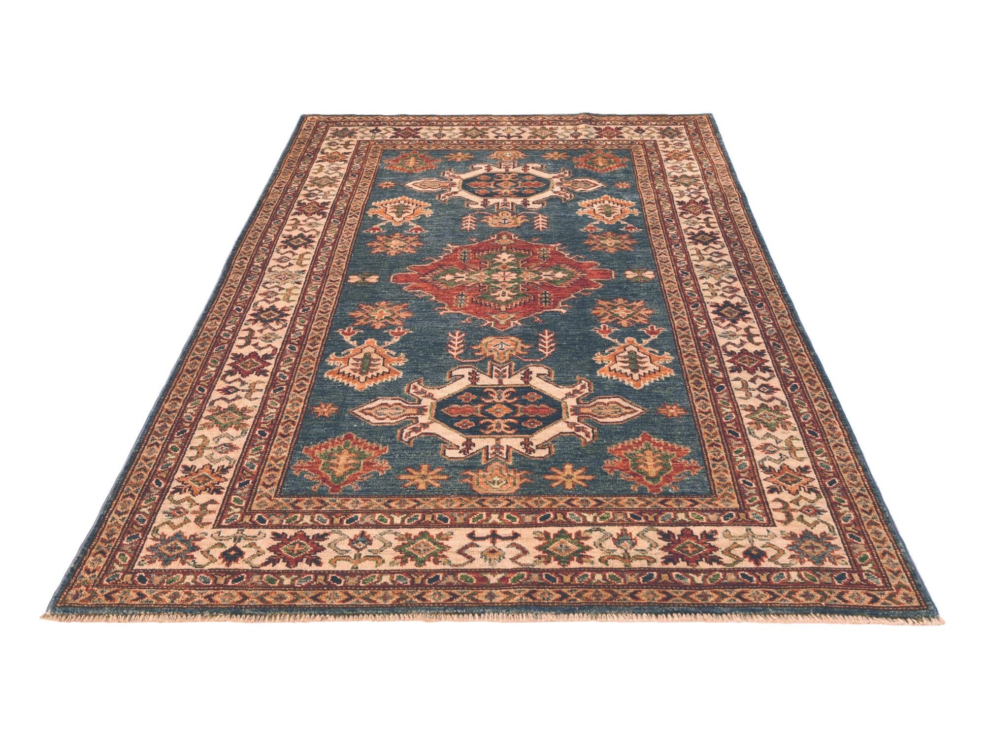 3' 10 x 5' 11 Hand Knotted Kazak Rug