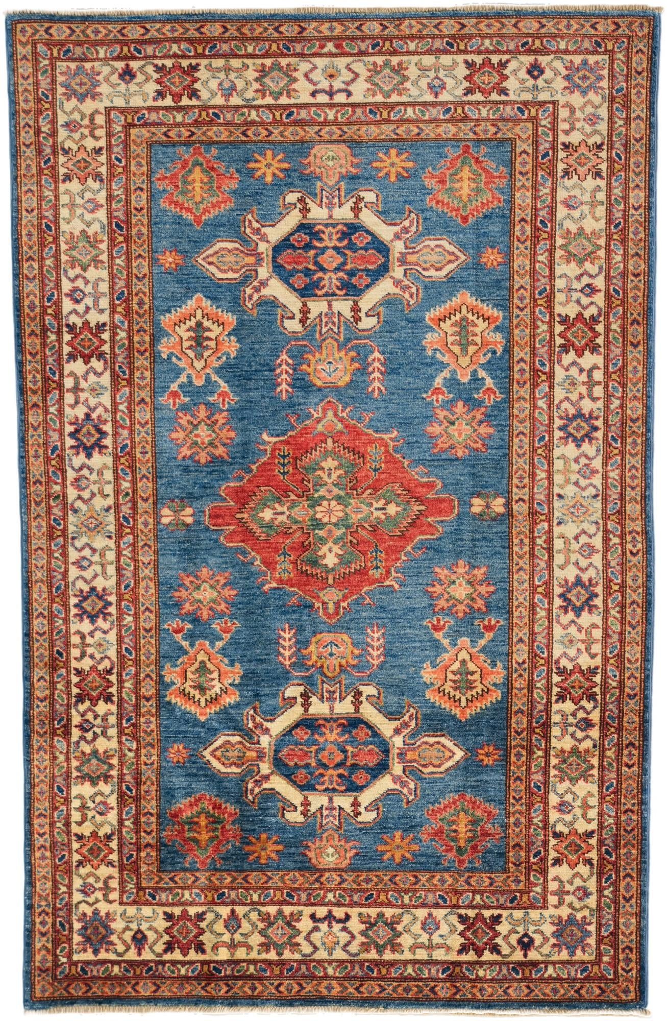 3' 10 x 5' 11 Hand Knotted Kazak Rug