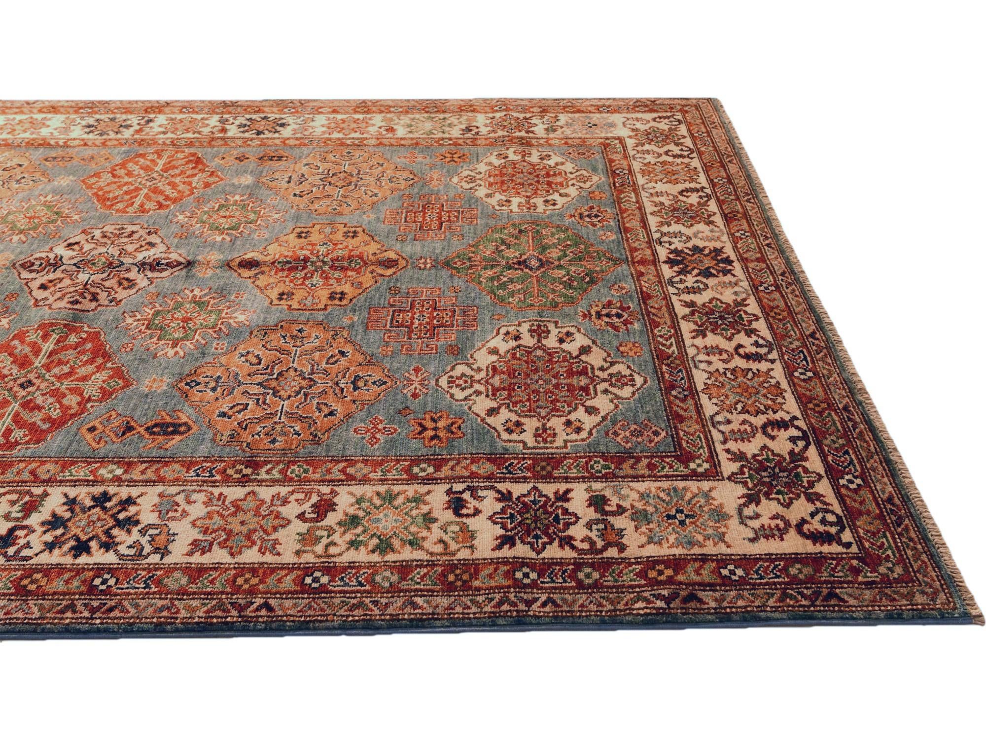 5' x 6' 9 Hand Knotted Kazak Rug