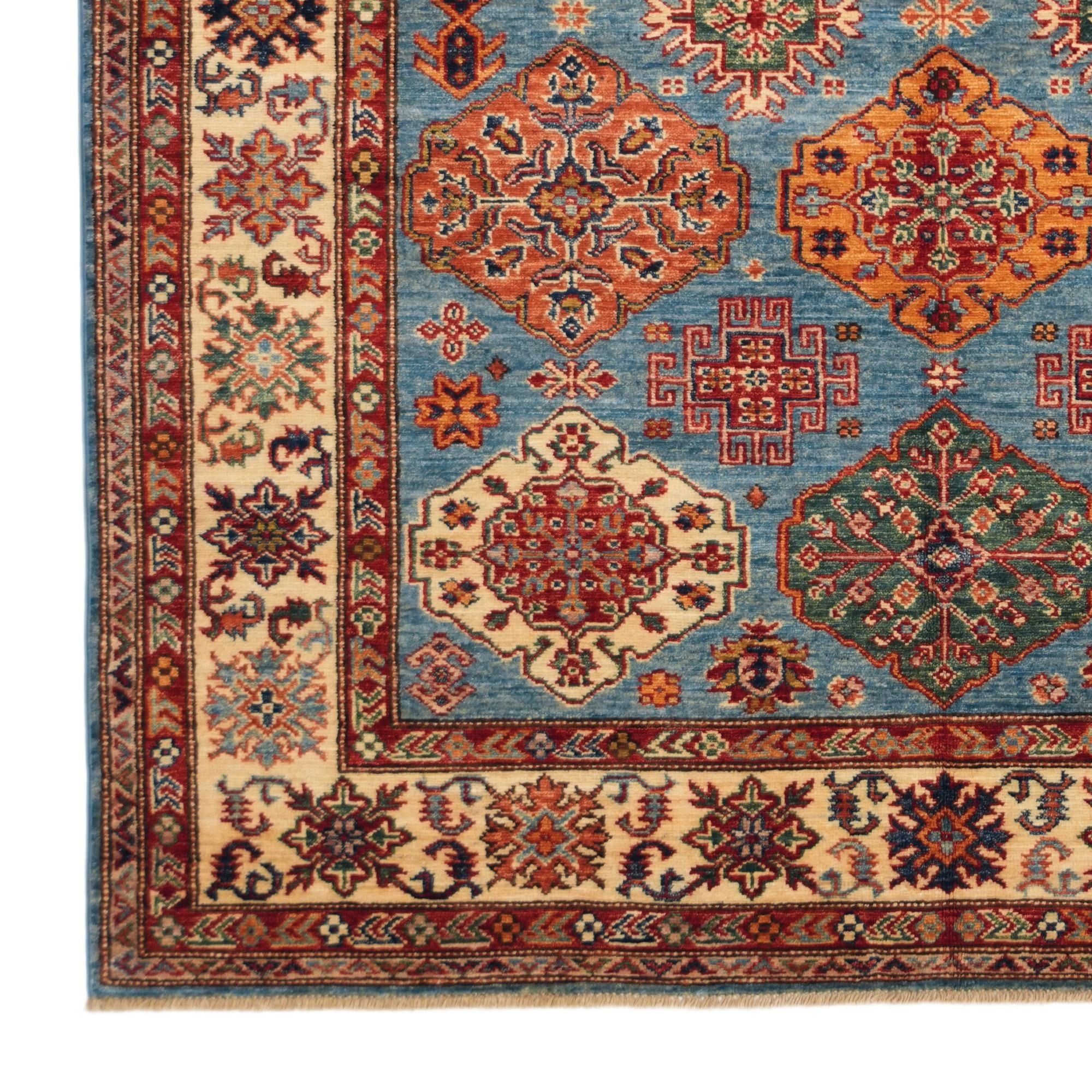 5' x 6' 9 Hand Knotted Kazak Rug