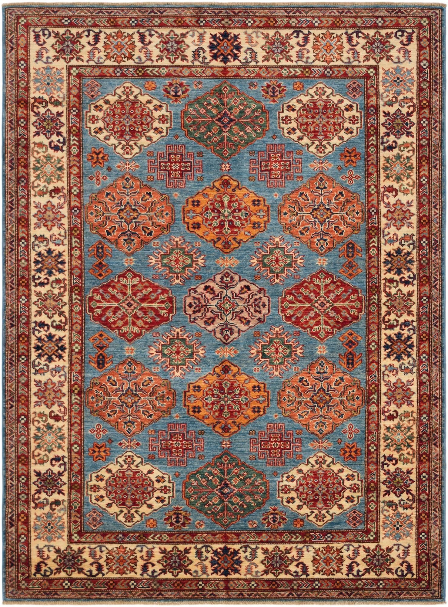 5' x 6' 9 Hand Knotted Kazak Rug