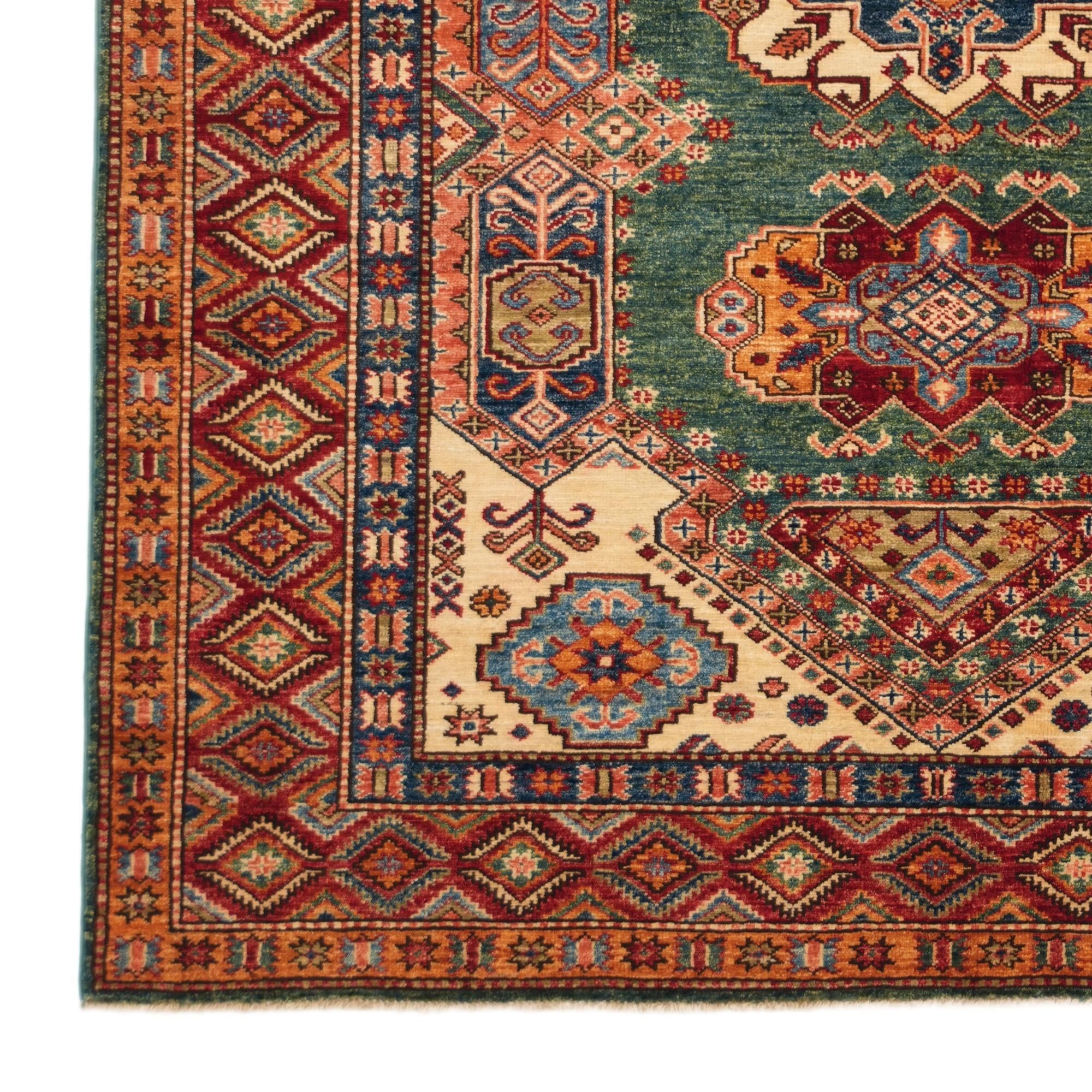 5' x 6' 6 Hand Knotted Kazak Rug