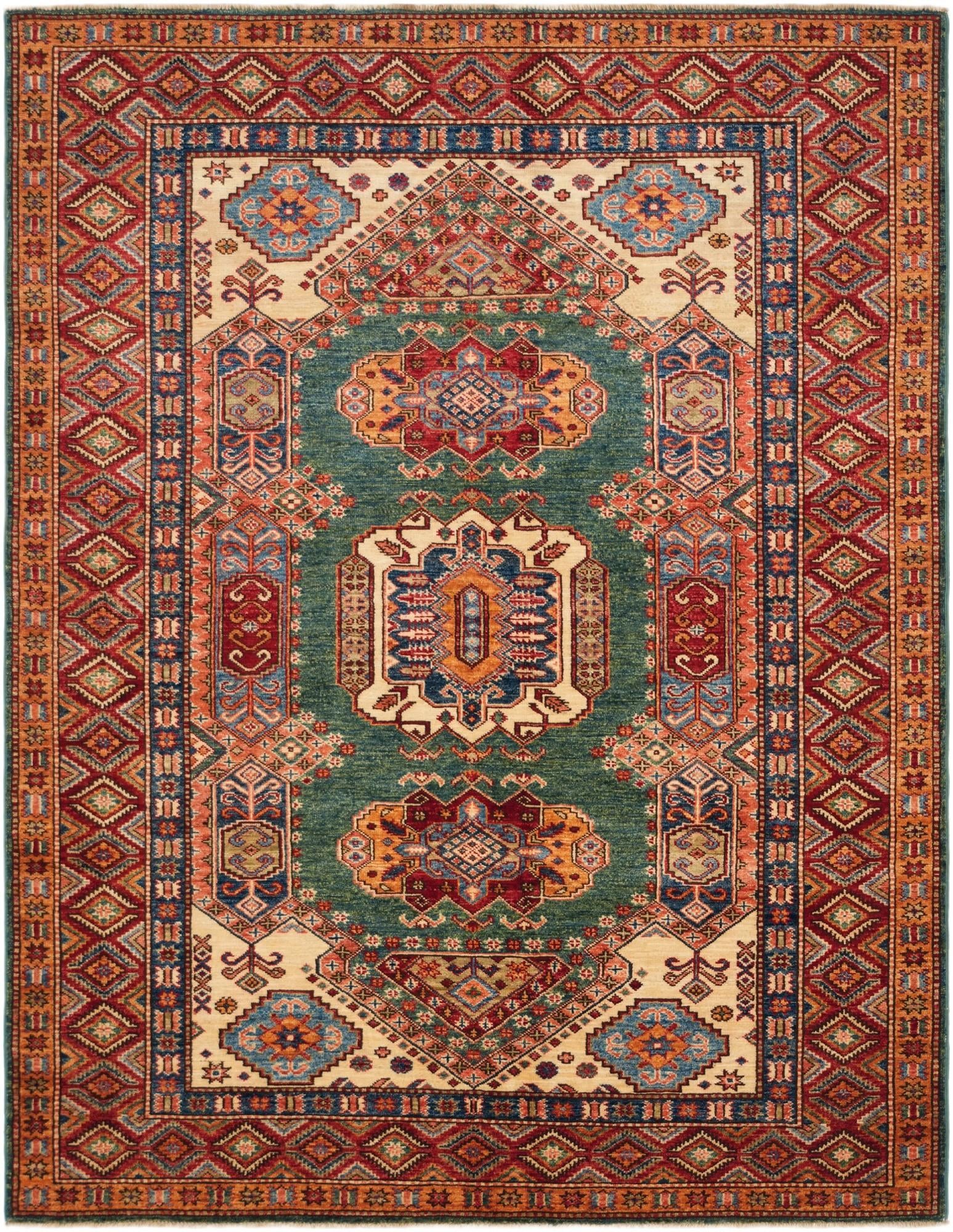 5' x 6' 6 Hand Knotted Kazak Rug