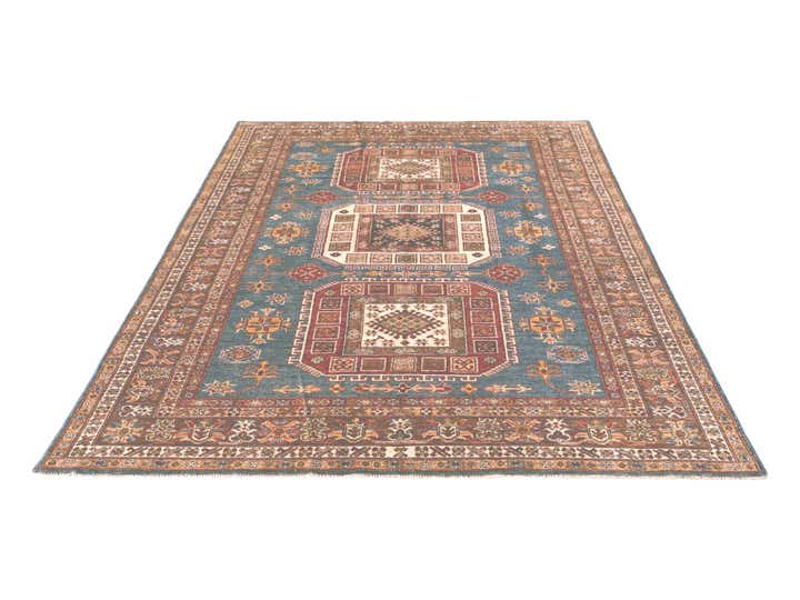 6' 1 x 8' 10 Hand Knotted Kazak Rug