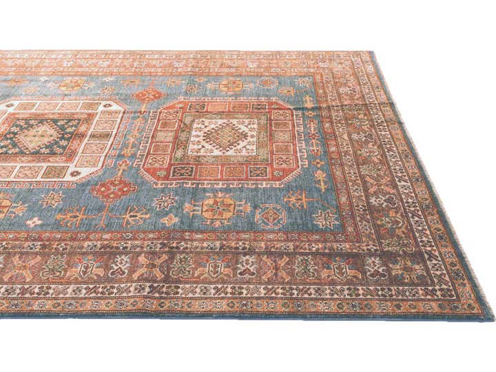 6' 1 x 8' 10 Hand Knotted Kazak Rug