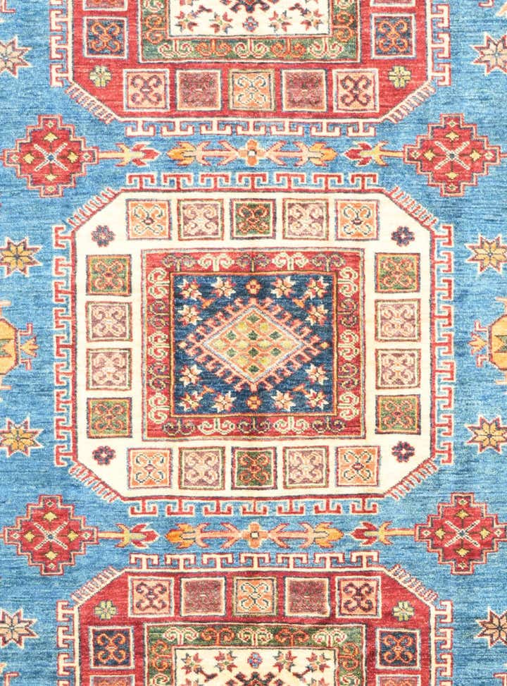 6' 1 x 8' 10 Hand Knotted Kazak Rug