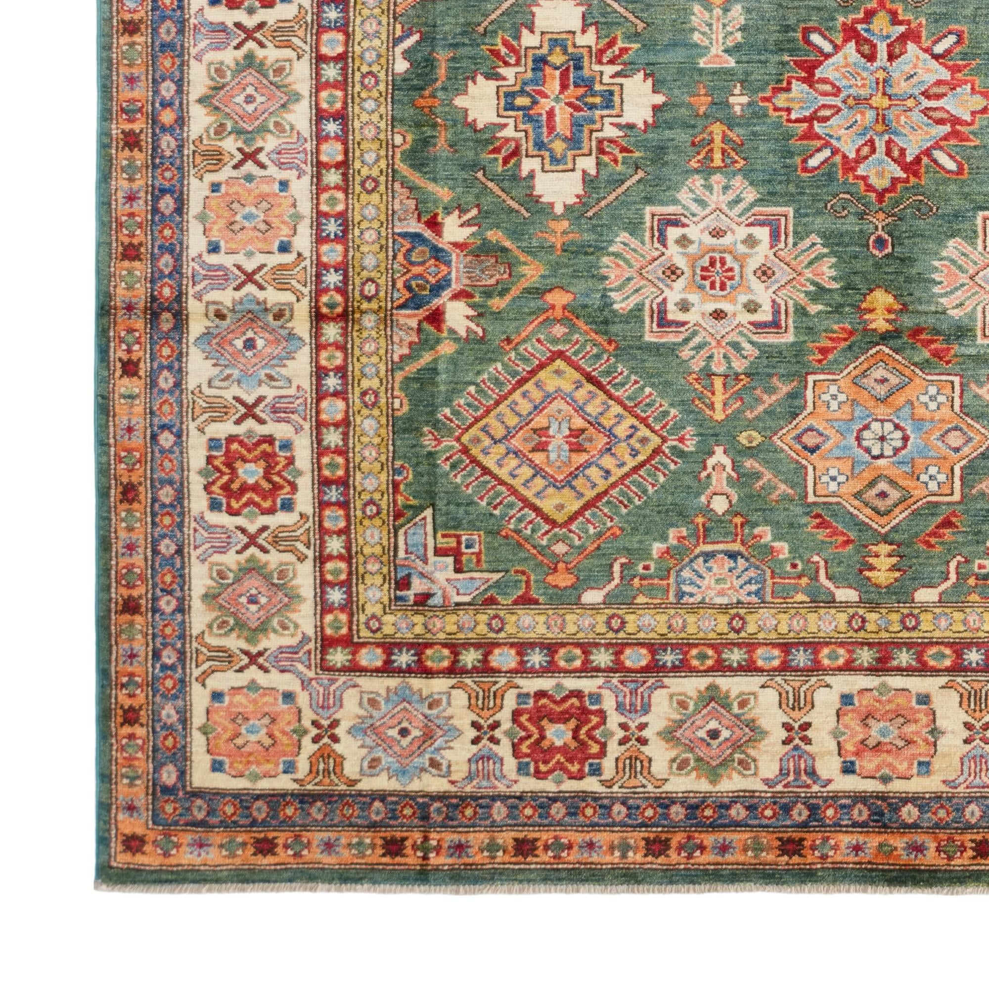 6' 1 x 9' Hand Knotted Kazak Rug