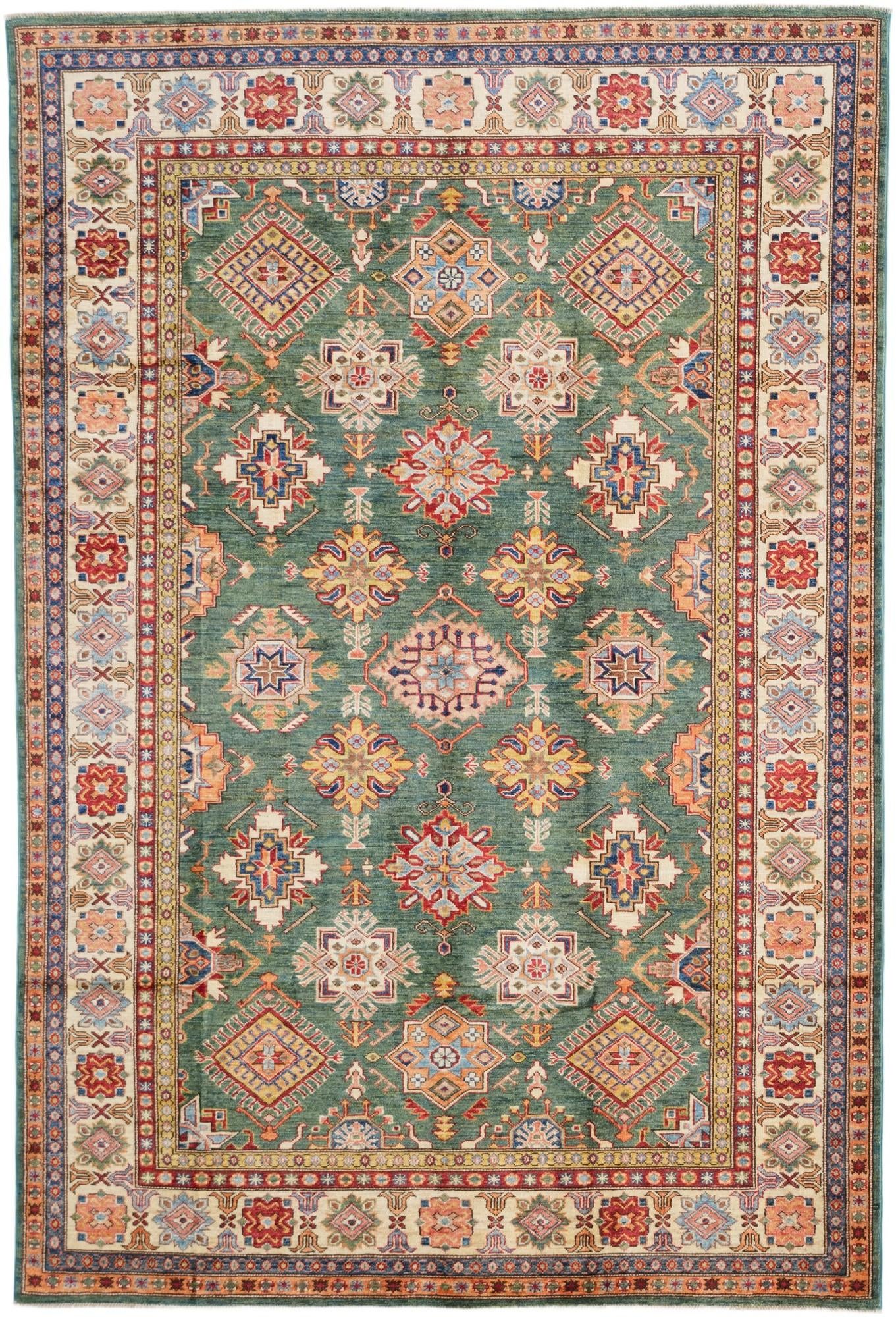 6' 1 x 9' Hand Knotted Kazak Rug