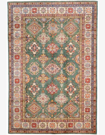 6' 1 x 9' Hand Knotted Kazak Rug