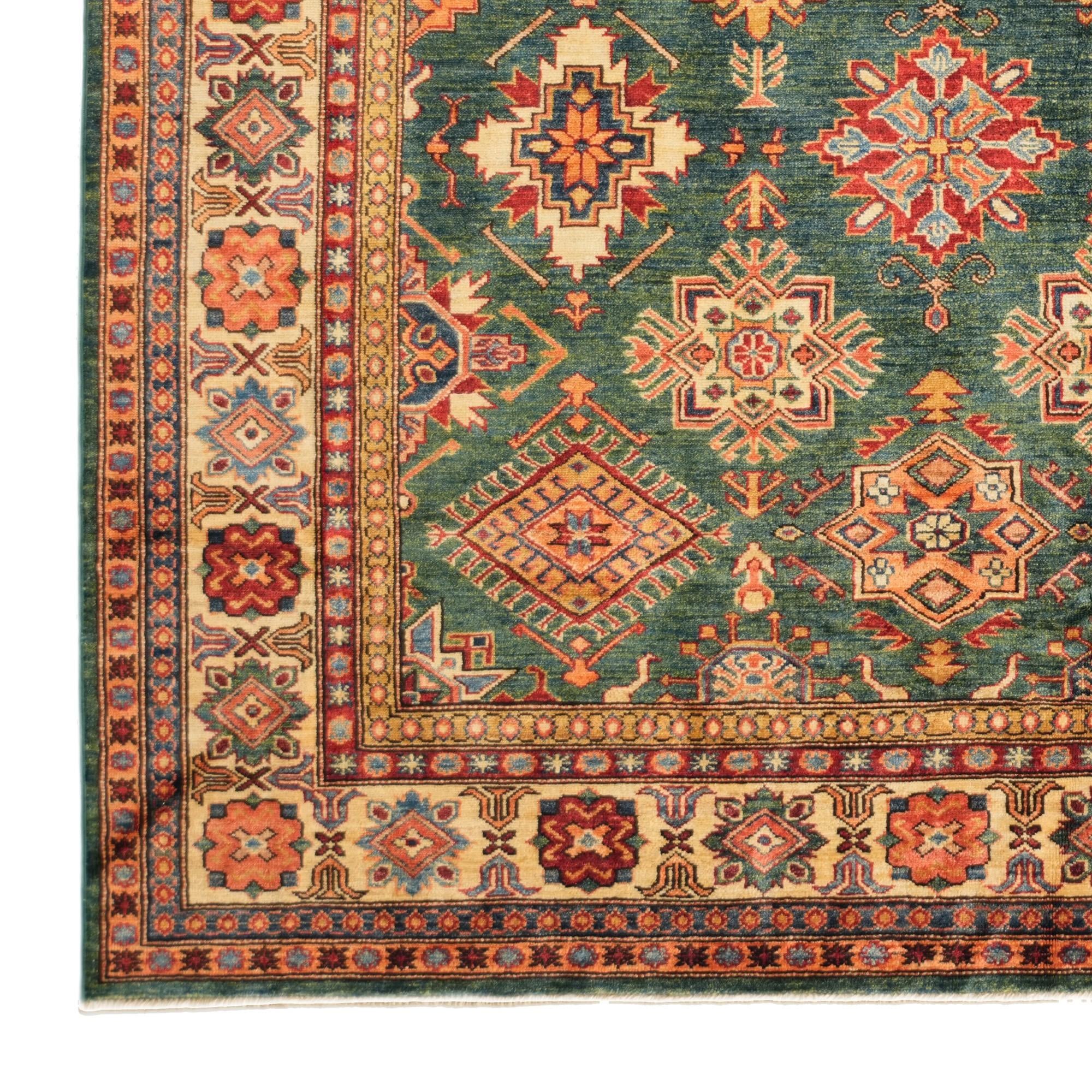 6' 2 x 9' Hand Knotted Kazak Rug