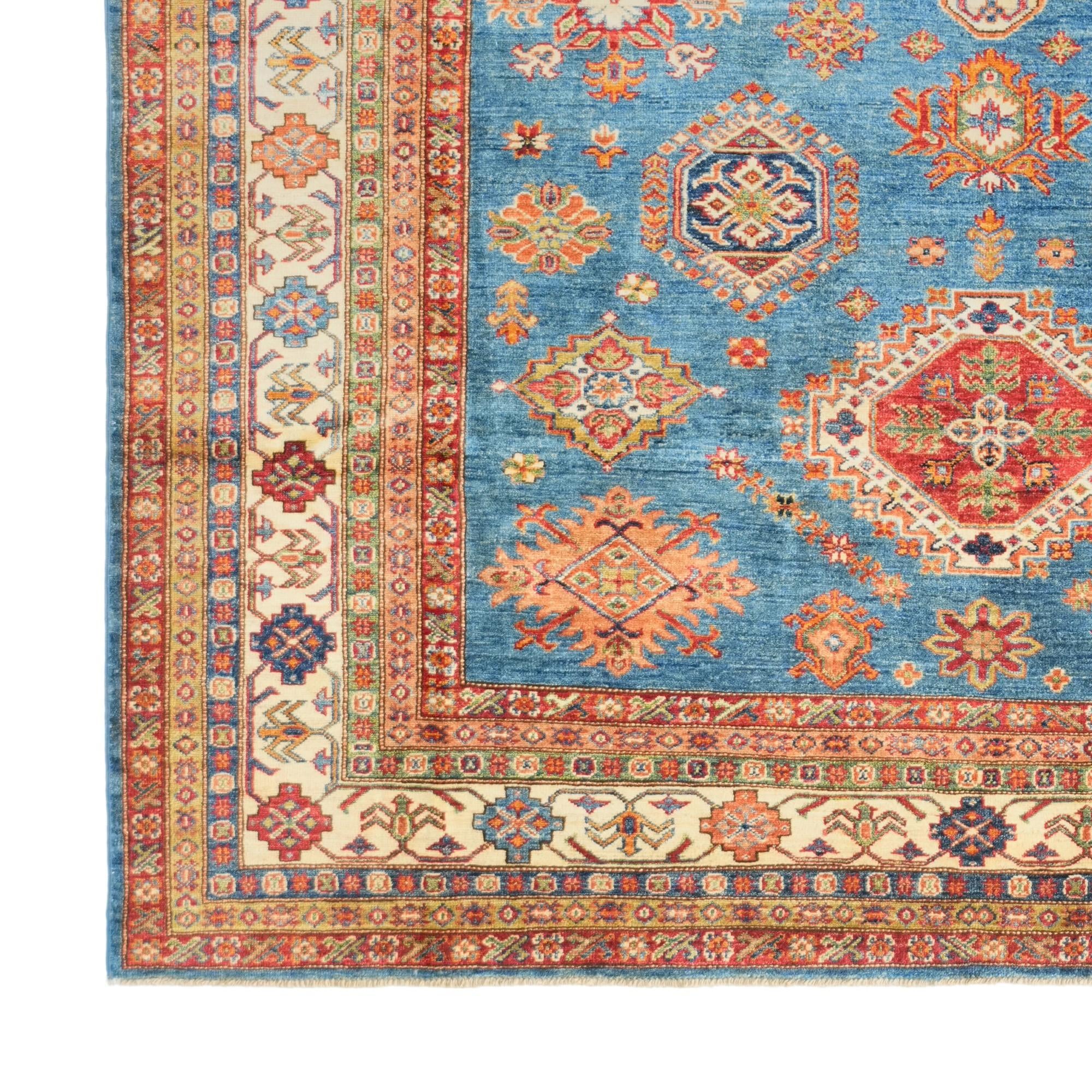 6' 11 x 9' 5 Hand Knotted Kazak Rug