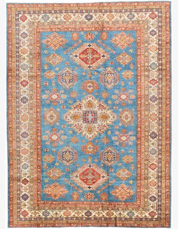 6' 11 x 9' 5 Hand Knotted Kazak Rug