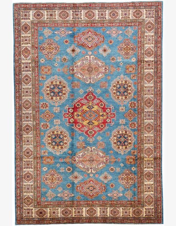6' 9 x 10' Hand Knotted Kazak Rug