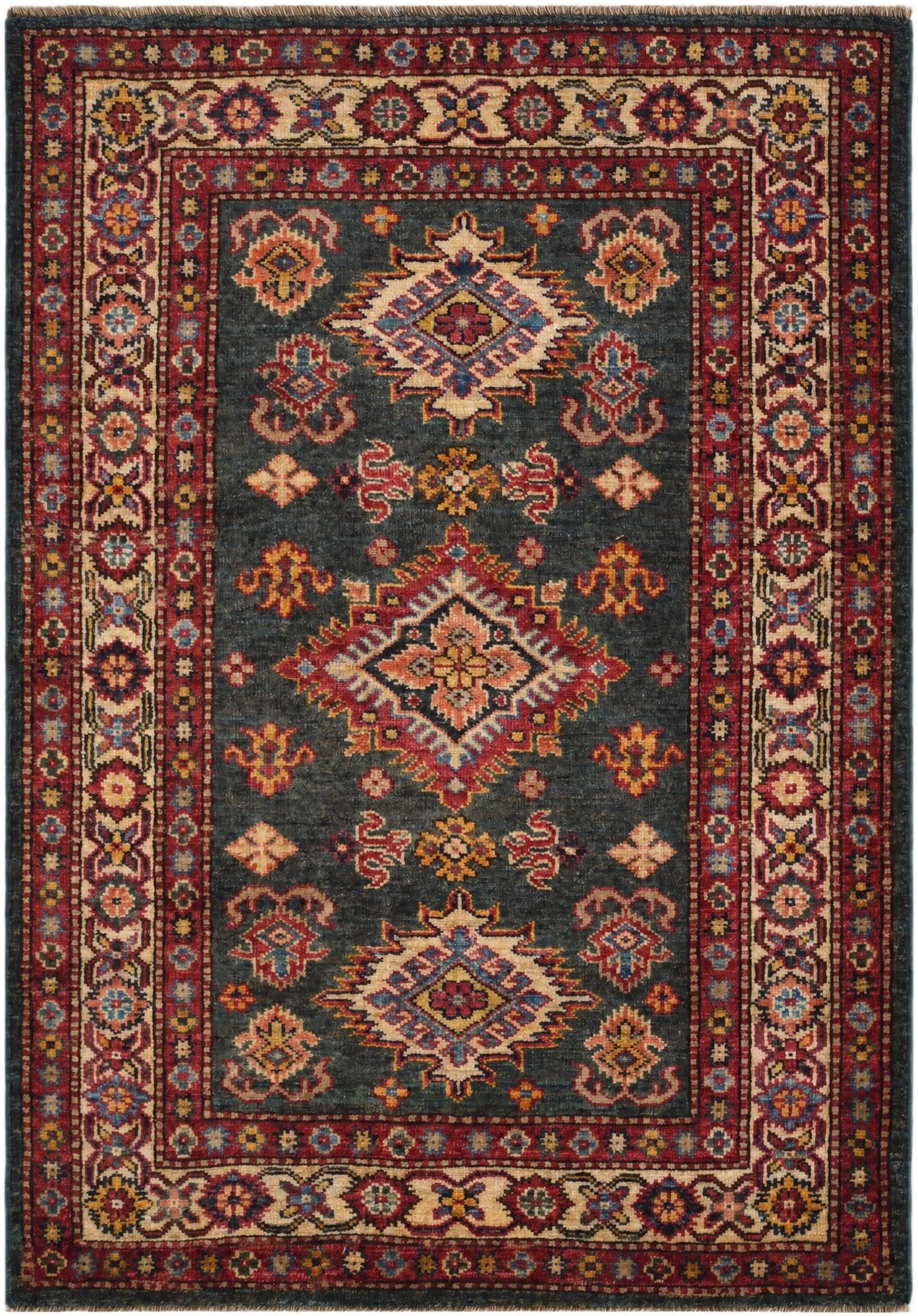 2' 11 x 4' 2 Hand Knotted Kazak Rug