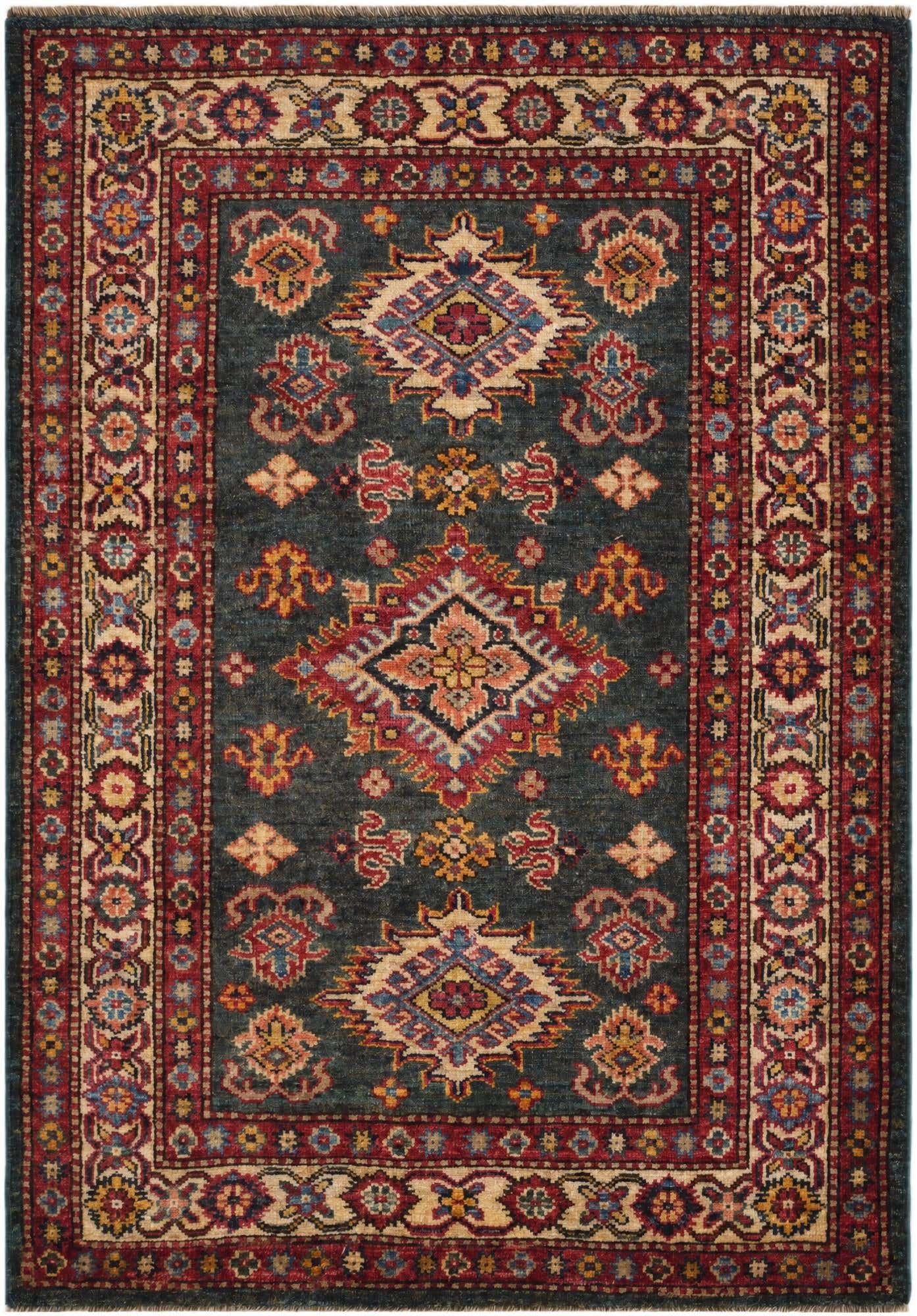2' 11 x 4' 2 Hand Knotted Kazak Rug