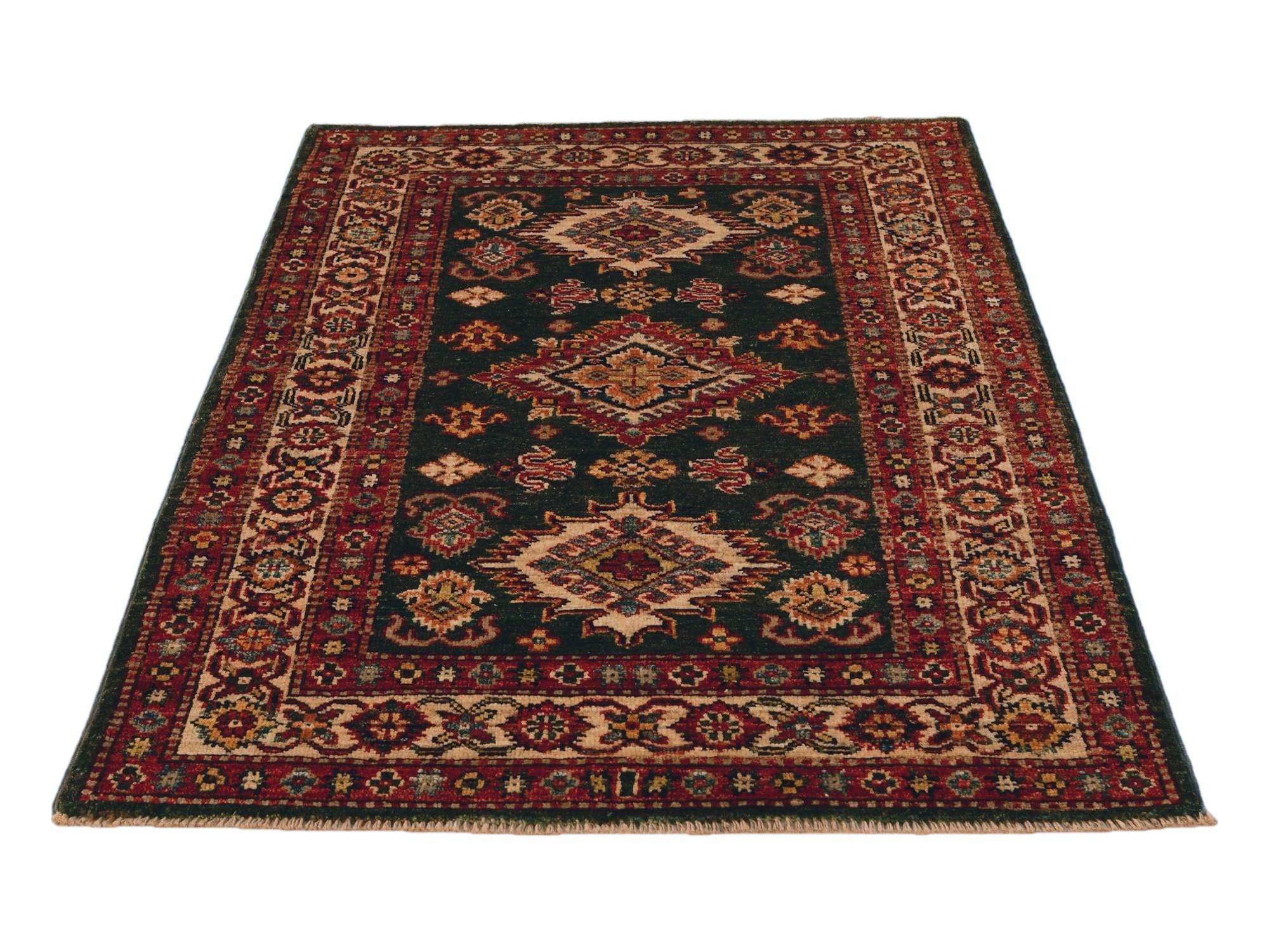 2' 11 x 4' 2 Hand Knotted Kazak Rug