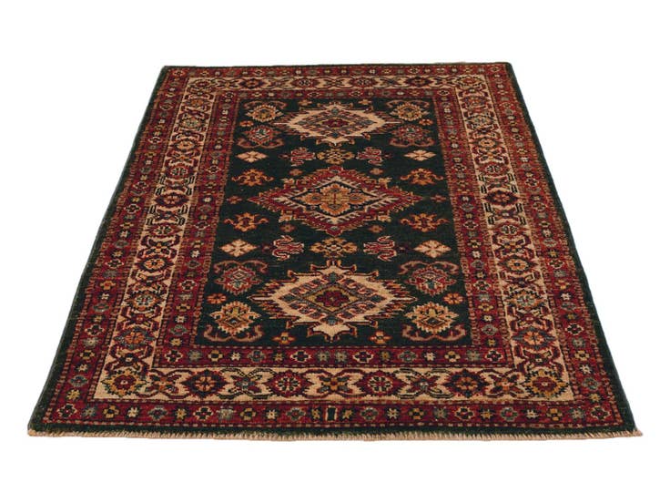Detail image of 2' 11 x 4' 2 Hand Knotted Kazak Rug