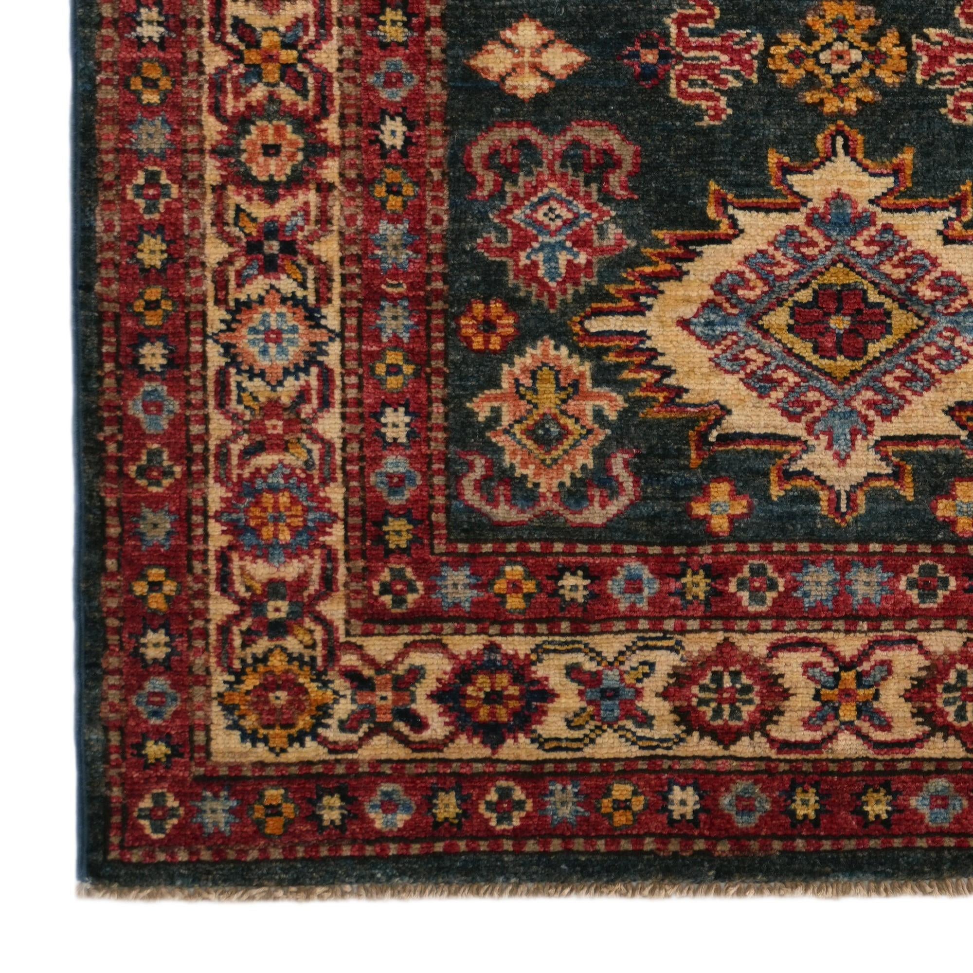 2' 11 x 4' 2 Hand Knotted Kazak Rug