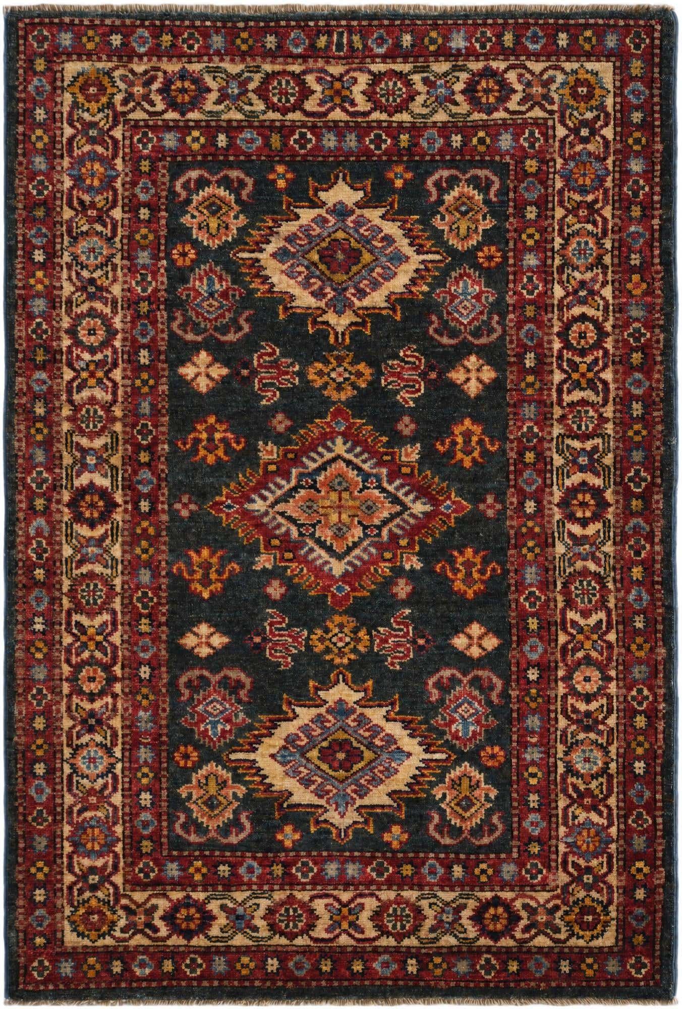 2' 11 x 4' 2 Hand Knotted Kazak Rug