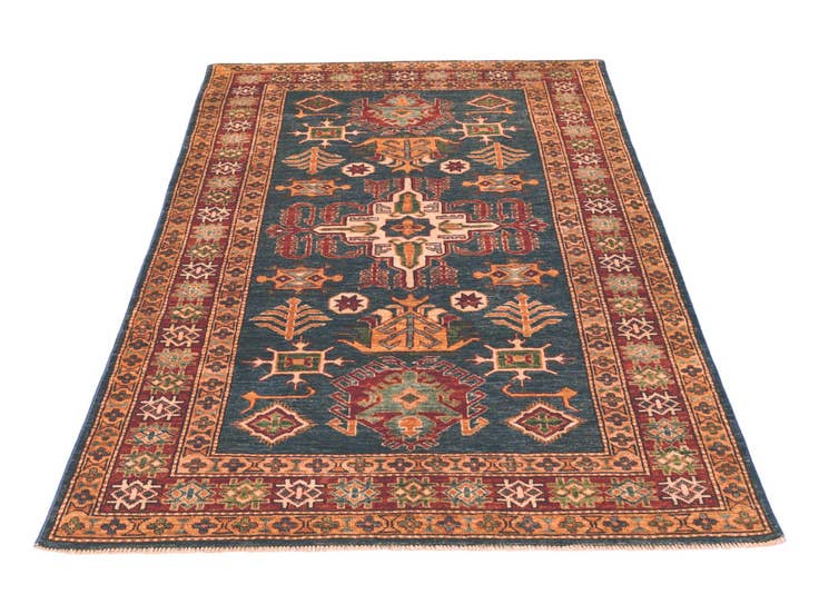 Detailansicht von 120cm x 175cm Handgeknüpft Kazak Teppich
