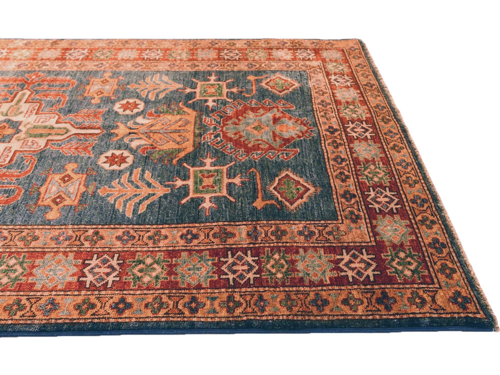 3' 11 x 5' 10 Hand Knotted Kazak Rug