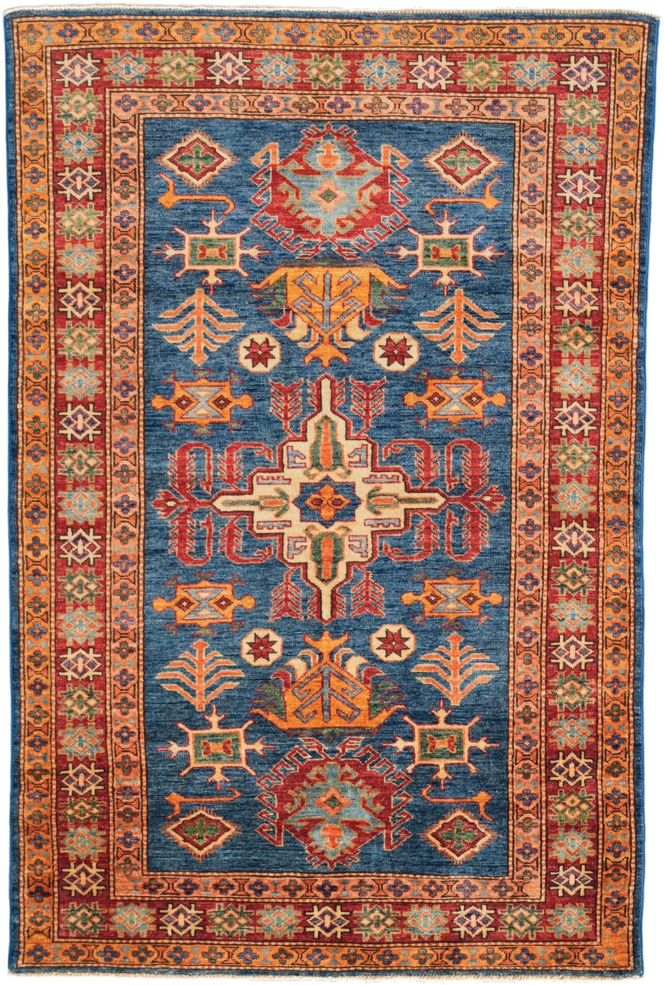 3' 11 x 5' 10 Hand Knotted Kazak Rug