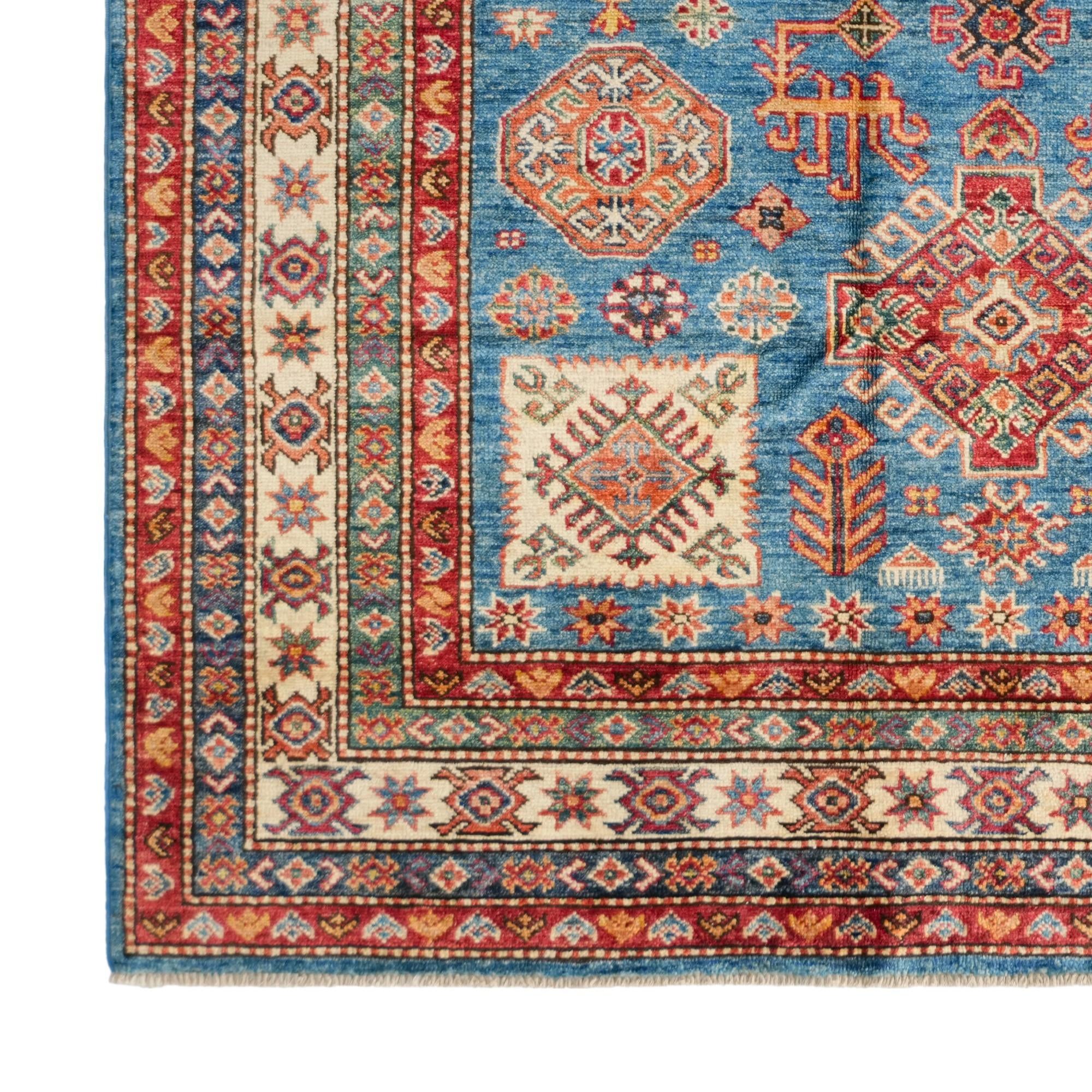5' 1 x 7' 6 Hand Knotted Kazak Rug