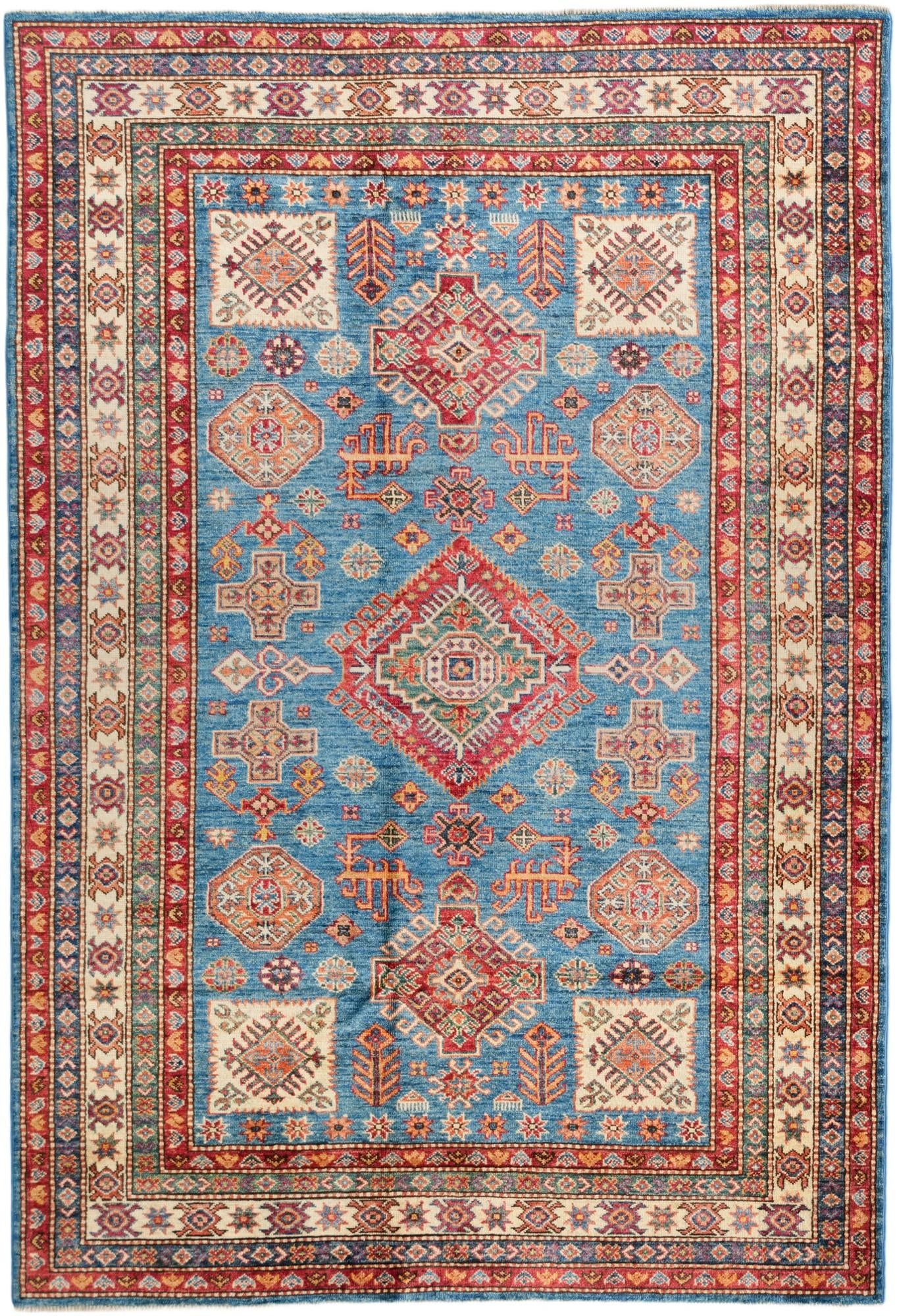 5' 1 x 7' 6 Hand Knotted Kazak Rug