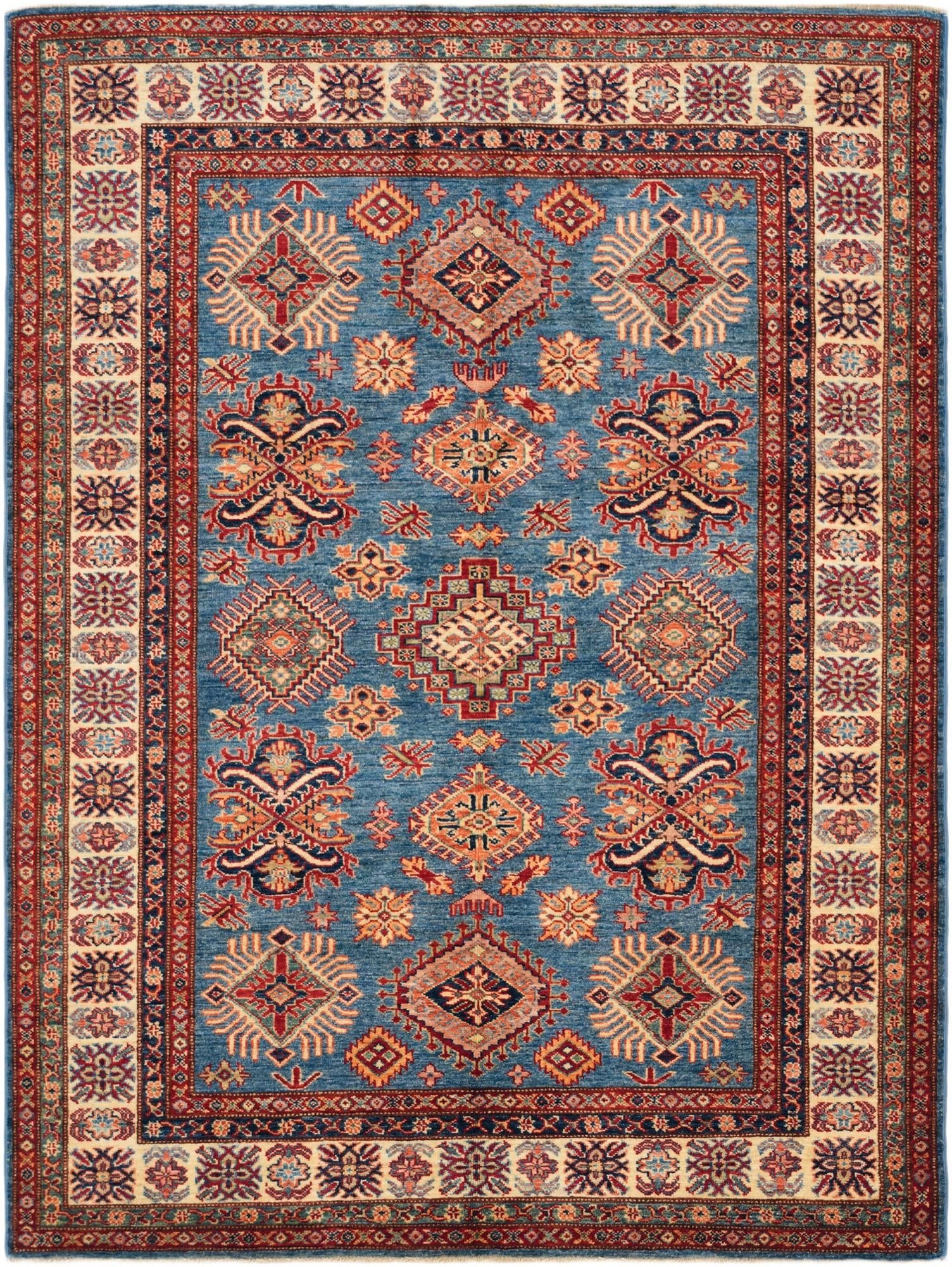 5' 1 x 6' 9 Hand Knotted Kazak Rug