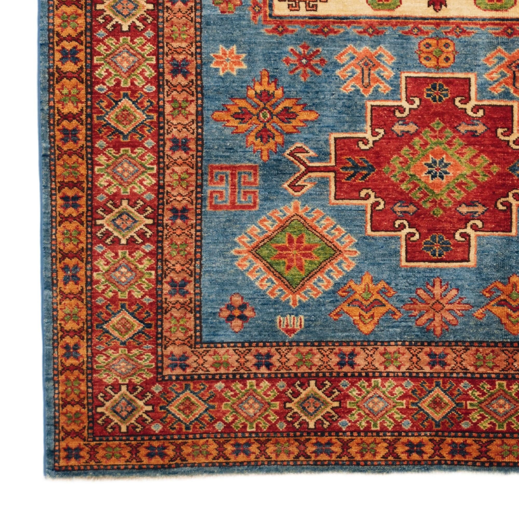 Detail image 7 of 10: 4' 11 x 7' 1 Hand Knotted Kazak Rug